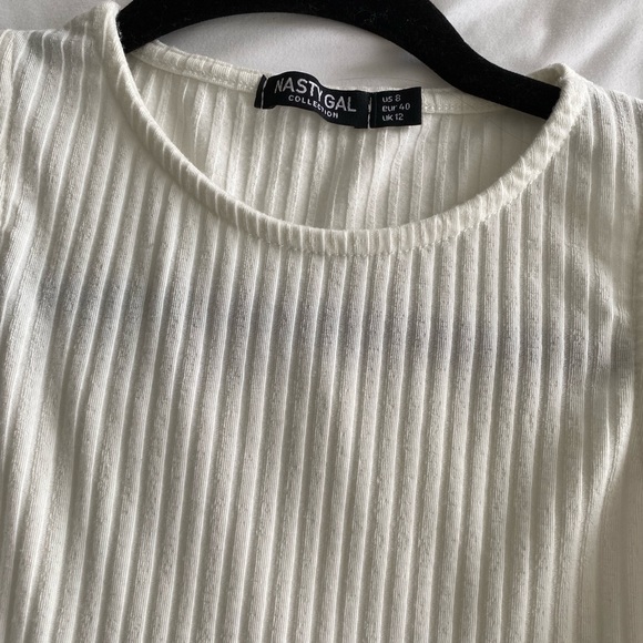 White Ribbed Bodysuit - Picture 2 of 2